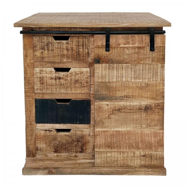Anrichte Schubladen Kommode Sideboard B 72 H 80 cm California natur Mangoholz massiv