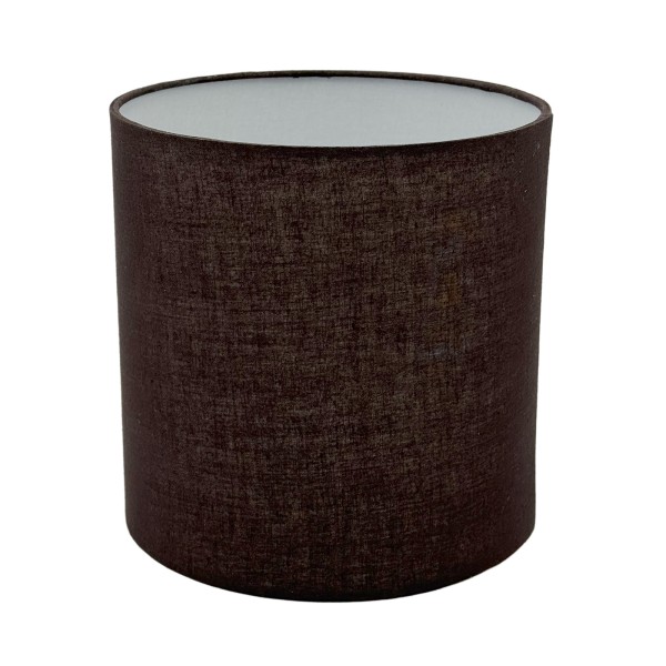 Ersatz Lampenschirm 20 x Höhe 20 cm aus Baumwolle-Leinen braun