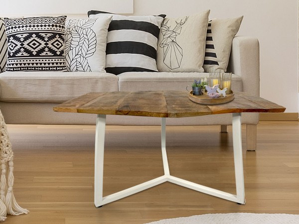Couchtisch 74 x 56 cm Wohnzimmer Tisch Beistelltisch Lyon Metall-Gestell