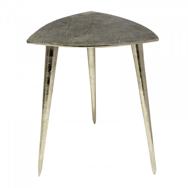 Beistelltisch Metall Dekotisch Alster 35x46x35 cm dreieckig klass. Design Aluminium silber- oder gol