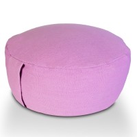 Yogakissen Meditationskissen Sitzkissen Bodenkissen Lotus rund H 14 x ø 31 cm Bezug waschbar lila - orchidee