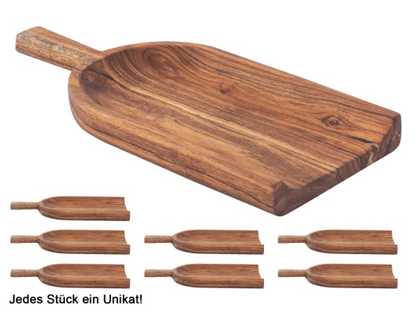 Holzschaufel Deko Schaufel 45x20cm Masterbox 8-teilig Holz Schale Akazie massiv