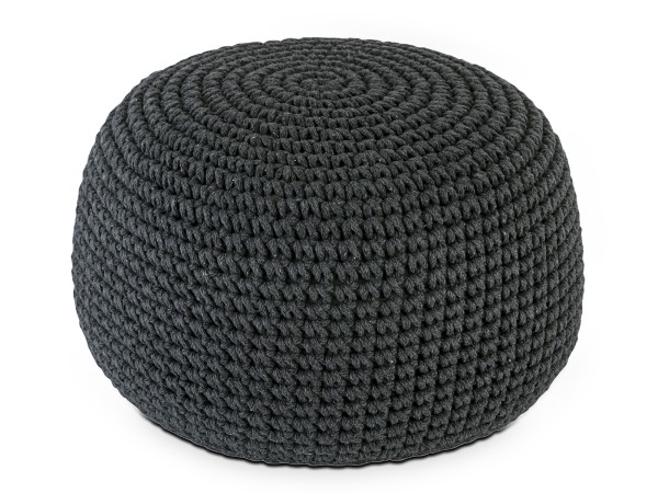 Pouf Bodenkissen Ø55 H37 Mohair Sitzhocker Sitzpouf nachfüllbar