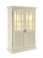 Vitrine Highboard Büfett 2-türig Duett B 112 H 160 cm Pinie massiv Pinie lipizano ohne Beleuchtung