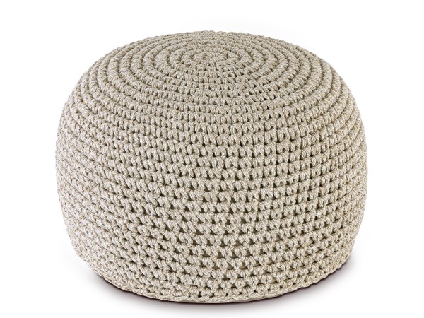 Pouf Bodenkissen Ø55 H37 Mohair Sitzhocker Sitzpouf nachfüllbar