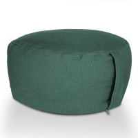 Yogakissen Meditationskissen Sitzkissen Bodenkissen Lotus rund H 14 x ø 31 cm Bezug waschbar türkis - jungle