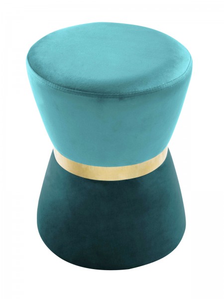 Sitzhocker tailliert 2. Wahl Ø 32 H 42 cm Samthocker Samt Pouf Sitzpouf Velour Hocker bis 150 kg bel