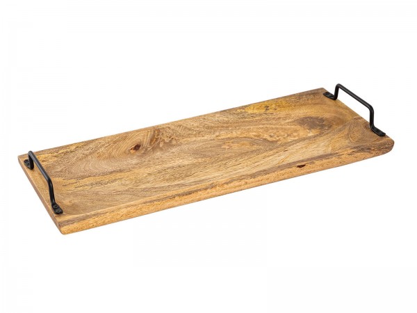 Holztablett Tablett Holz 50x20cm Serviertablett Serviertablett Deko Tablett aus Mangoholz massiv