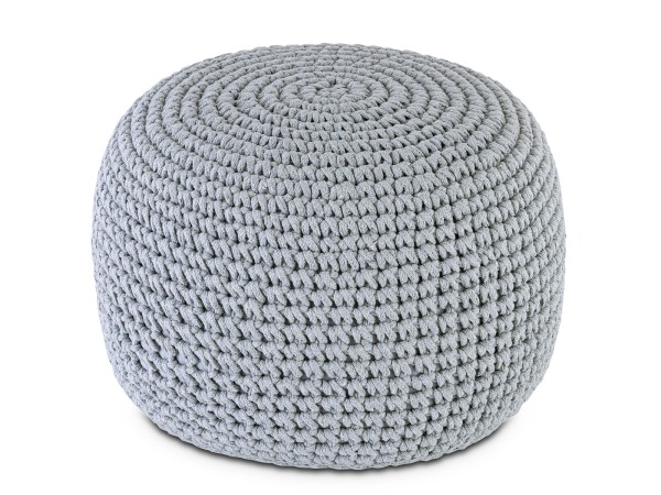 Pouf Bodenkissen Ø55 H37 Mohair Sitzhocker Sitzpouf nachfüllbar