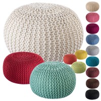 Pouf outdoor ø55cm Sitzpouf Terrasse Pool Garten beige - lipizano