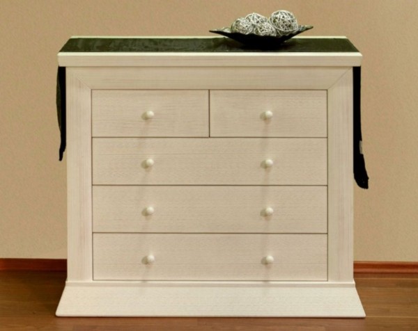 Sideboard Kommode Quadro 5 Schubladen Pinie Massiv Mvg