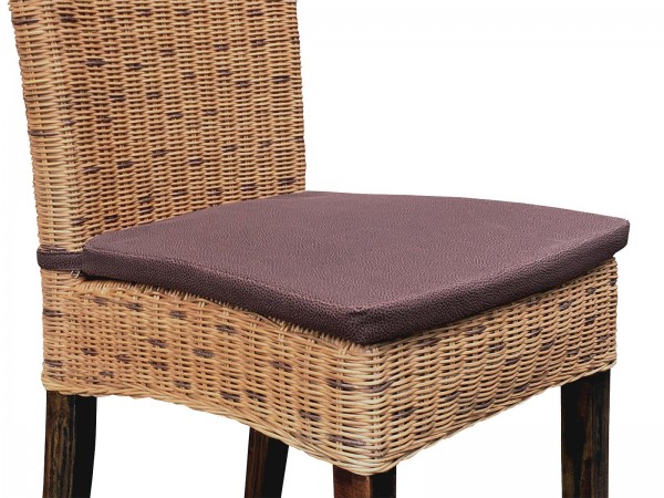 Sitzkissen Stuhlkissen 43 x 42cm Cardine Kissen mit Schleife prairie brown